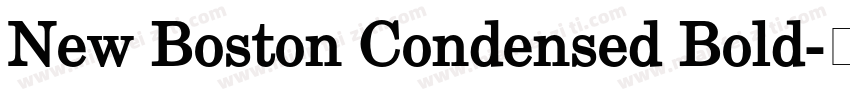 New Boston Condensed Bold字体转换